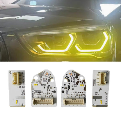 Set of 4 Yellow Angel Eye LED Daytime Running Light Boards for BMW X1 (2016–2022)