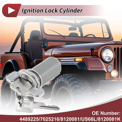 Set of 1 Ignition Lock Cylinder for Jeep CJ5 (1976–1983) No. 4489225/7025216