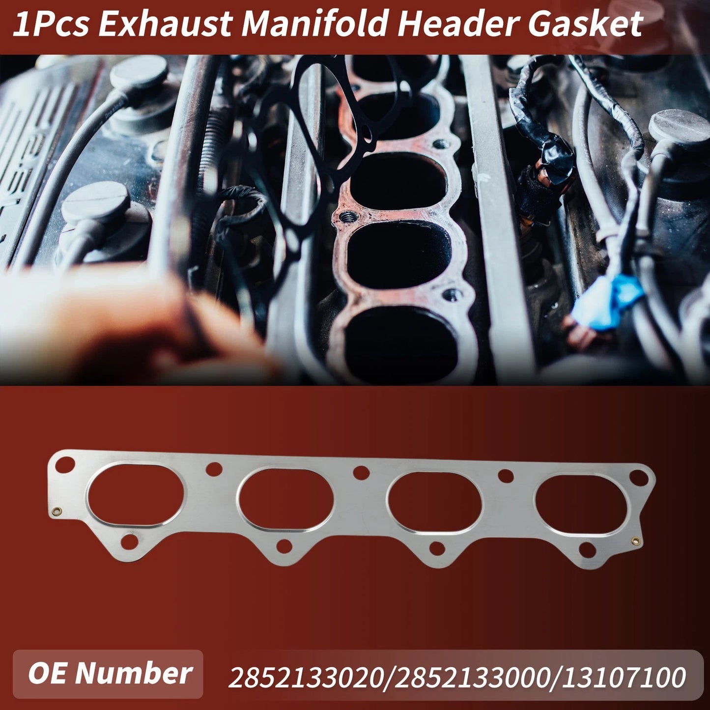 Exhaust Manifold Header Gasket for Hyundai Sonata III (1993–1998) No.2852133020