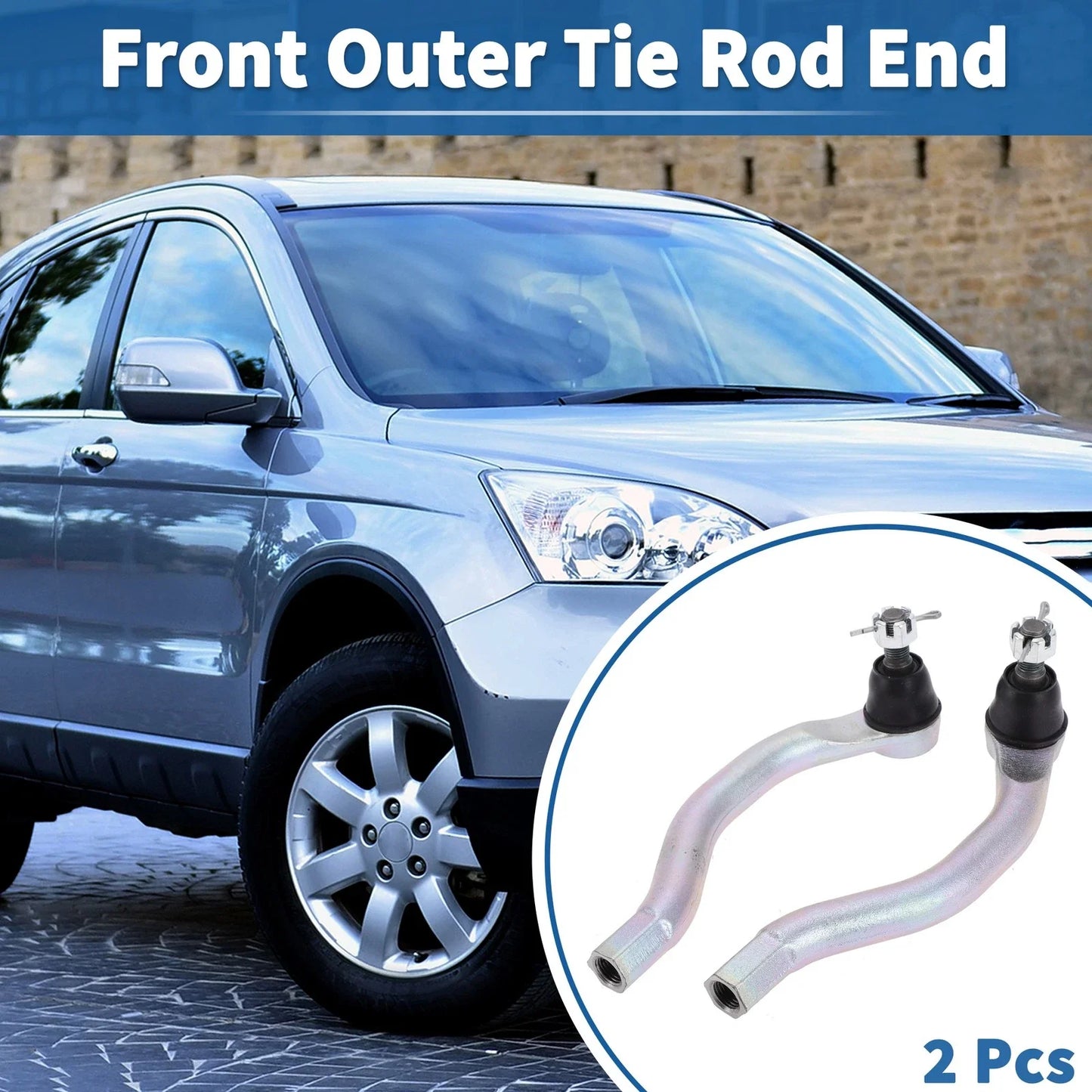 2 x Front Outer Tie Rod Ends for Honda Civic (2006-2011)