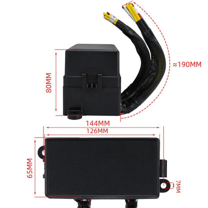 4 x 40A Relay & 12 Fuses Pre-Wired Fuse Relay Box for Car Marine Boat