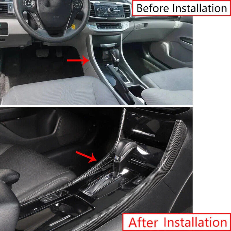 2 x Console Gear Shift Side Strip Trim Cover for Honda Accord (2013–2017)