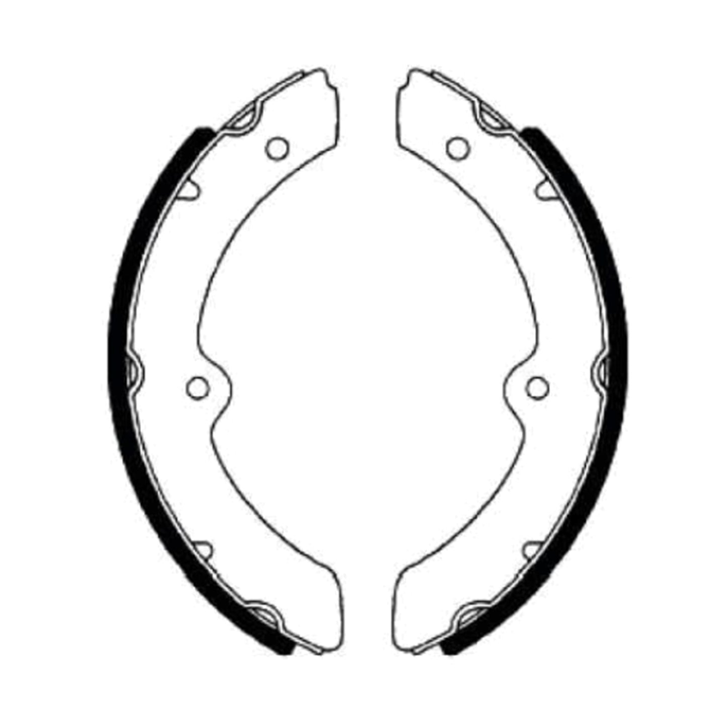 Front Brake Shoes Lining Set for Toyota Coaster Bus (1982–1993)