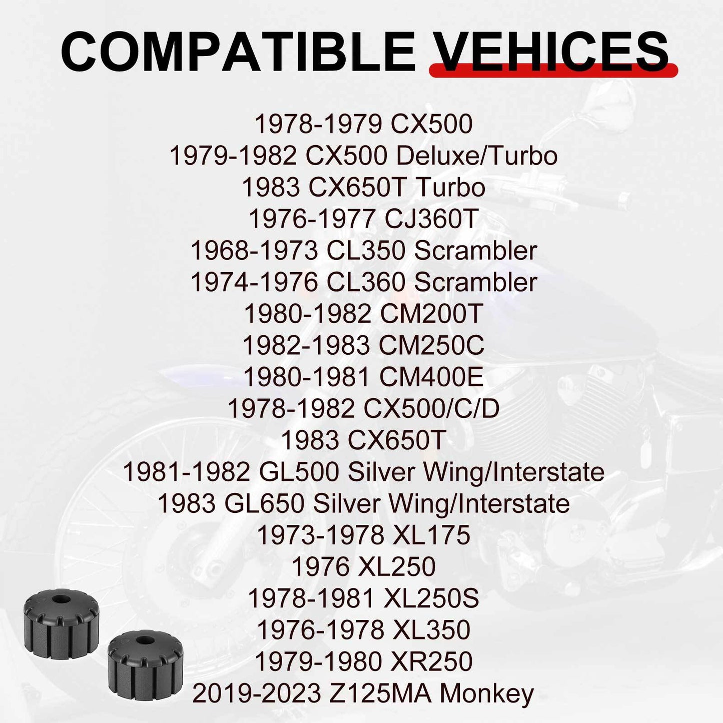 Front Fuel Tank Rubber for Honda Shadow VT500 VT600 VT750 VT1300 (1983–2012)