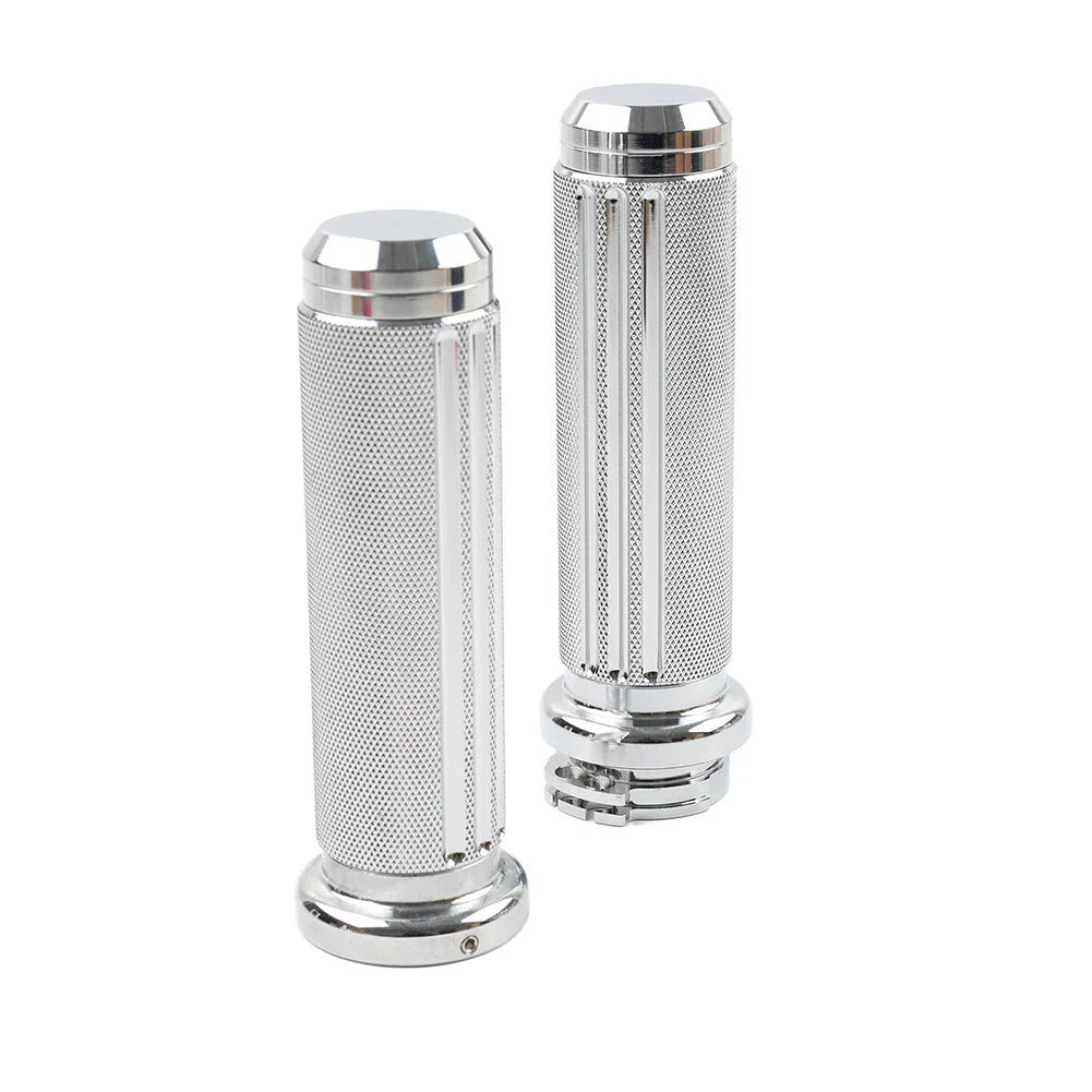 Chrome Handlebar Hand Grips for Harley Heritage Softail Dyna