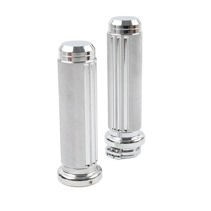 Chrome Handlebar Hand Grips for Harley Heritage Softail Dyna