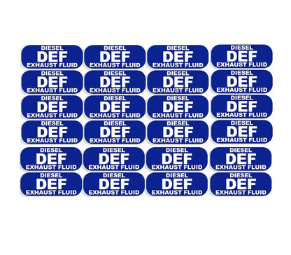 Diesel Exhaust Fluid Sticker Decal for DEF Applications (1"x2")