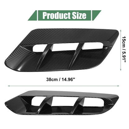 2 x Hood Air Vent Covers Carbon Fiber for Dodge Challenger (2015-2020)