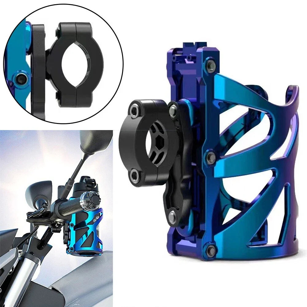 Motorcycle Alloy Handlebar Water Cup Drink Bottle Holder for Universal