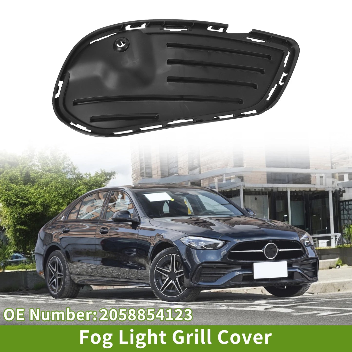 1pc Fog Light Grill for Mercedes-Benz C300 (2017–2018) No. 2058854123