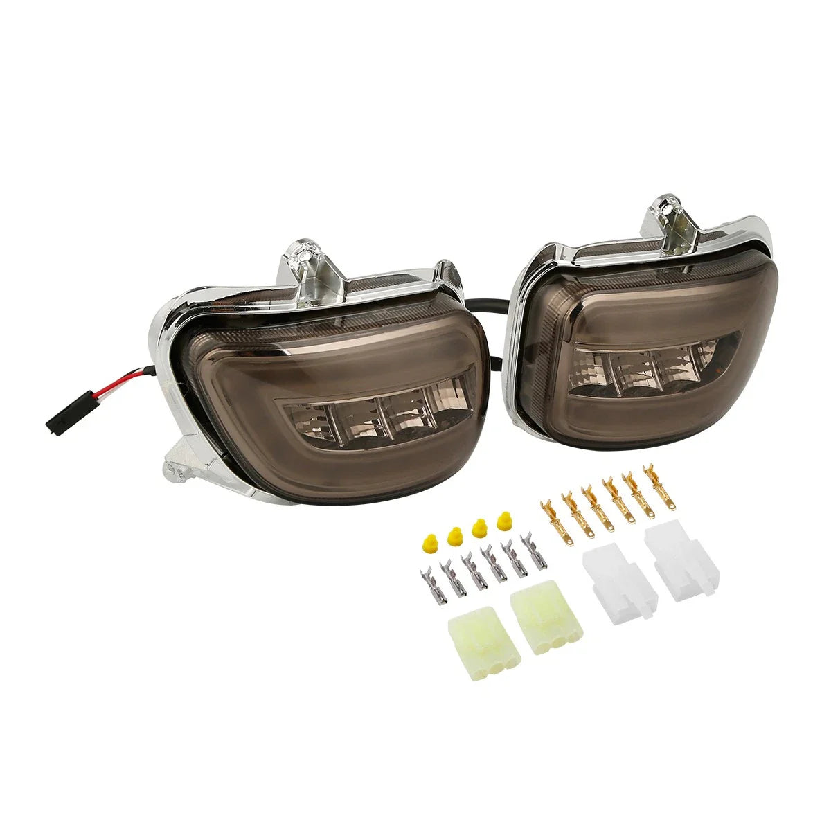 Front LED Turn Signals Smoked Lens for Honda Gold Wing GL1800 F6B (2001-2017)