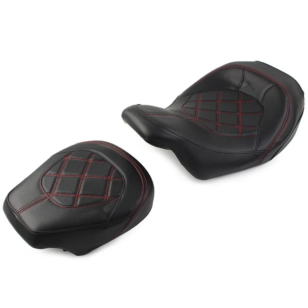 Suture Driver Passenger Seat for Harley Touring Road Glide (2009-2022) Red