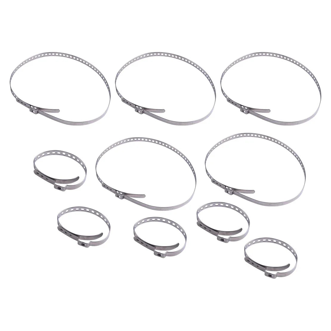 10 x Silver Stainless Steel Axle Boot Clamps for Various Models