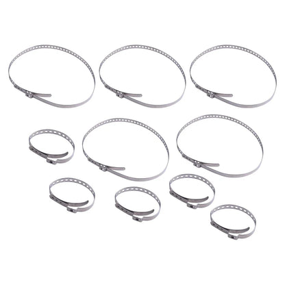 10 x Silver Stainless Steel Axle Boot Clamps for Various Models
