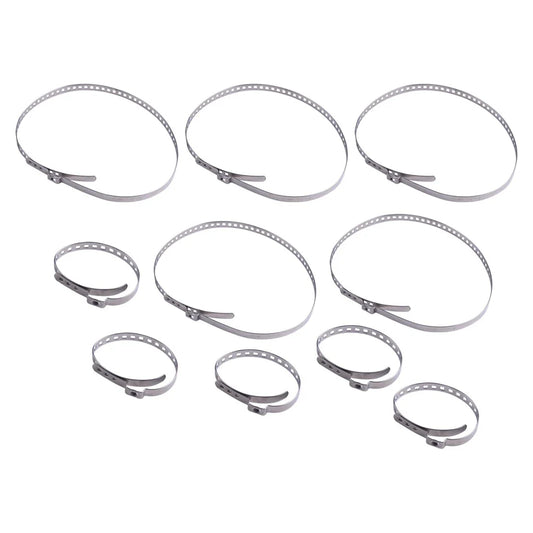 10 x Silver Stainless Steel Axle Boot Clamps for Various Models