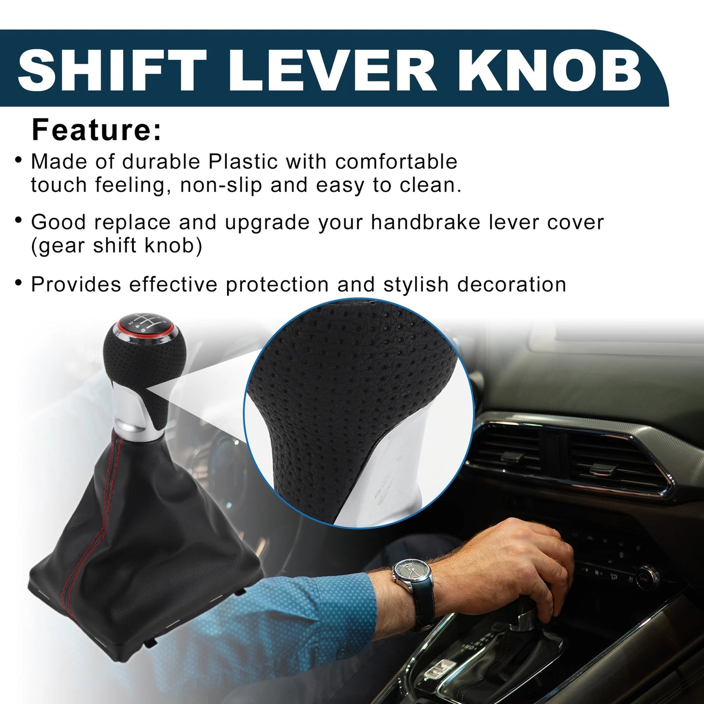 6 Speed Shift Knob with Cover No. 8K0863278H for Audi A4 B8 (2007–2015)