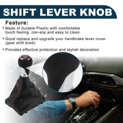 6 Speed Shift Knob with Cover No. 8K0863278H for Audi A4 B8 (2007–2015)