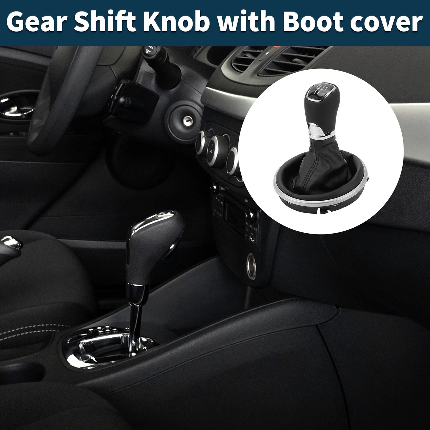 5 Speed Manual Gear Shift Knob with Cover for Skoda Fabia (2007)