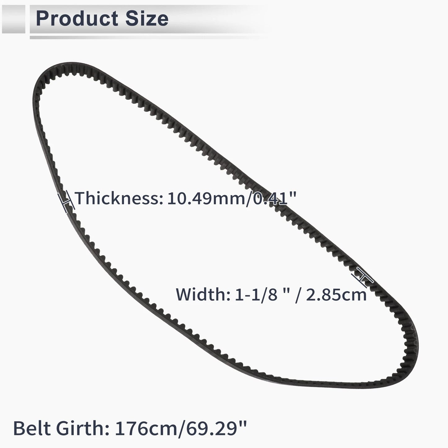 Drive Belt V-Belt 40570-04/58-415 for Harley-Davidson 883 XL (2004–2006)