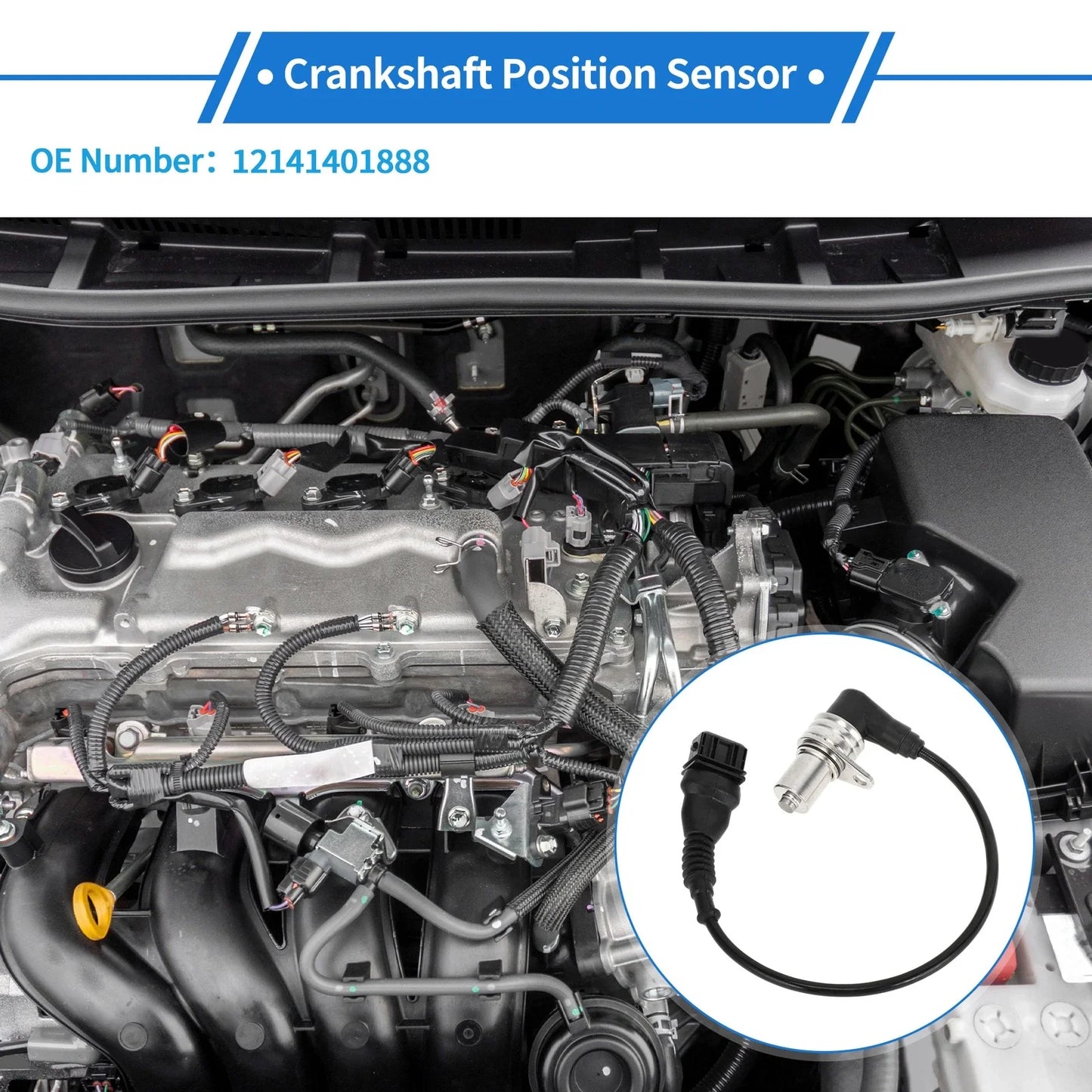 Crankshaft Position Sensor for BMW M3 (1992-1995) 1 Pc Black