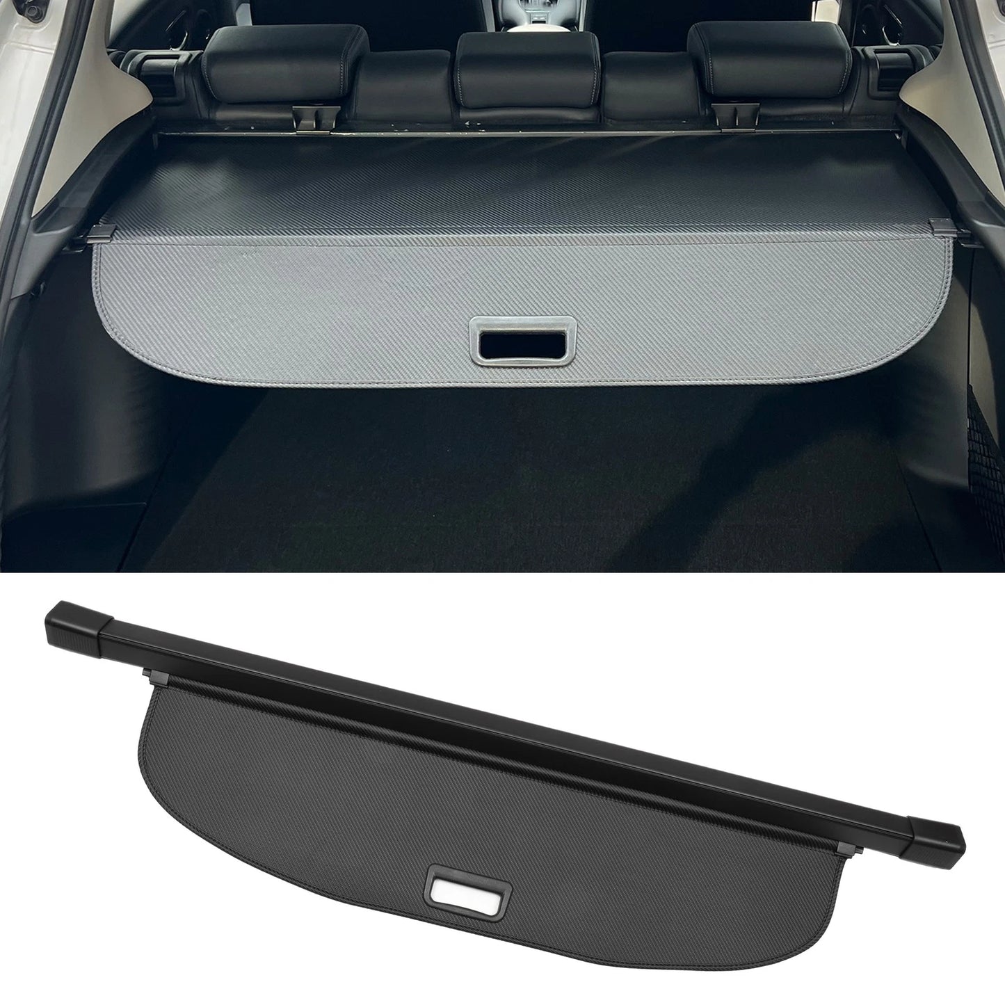 Retractable Cargo Cover for Jeep Cherokee (2019–2023) Black Carbon Fiber
