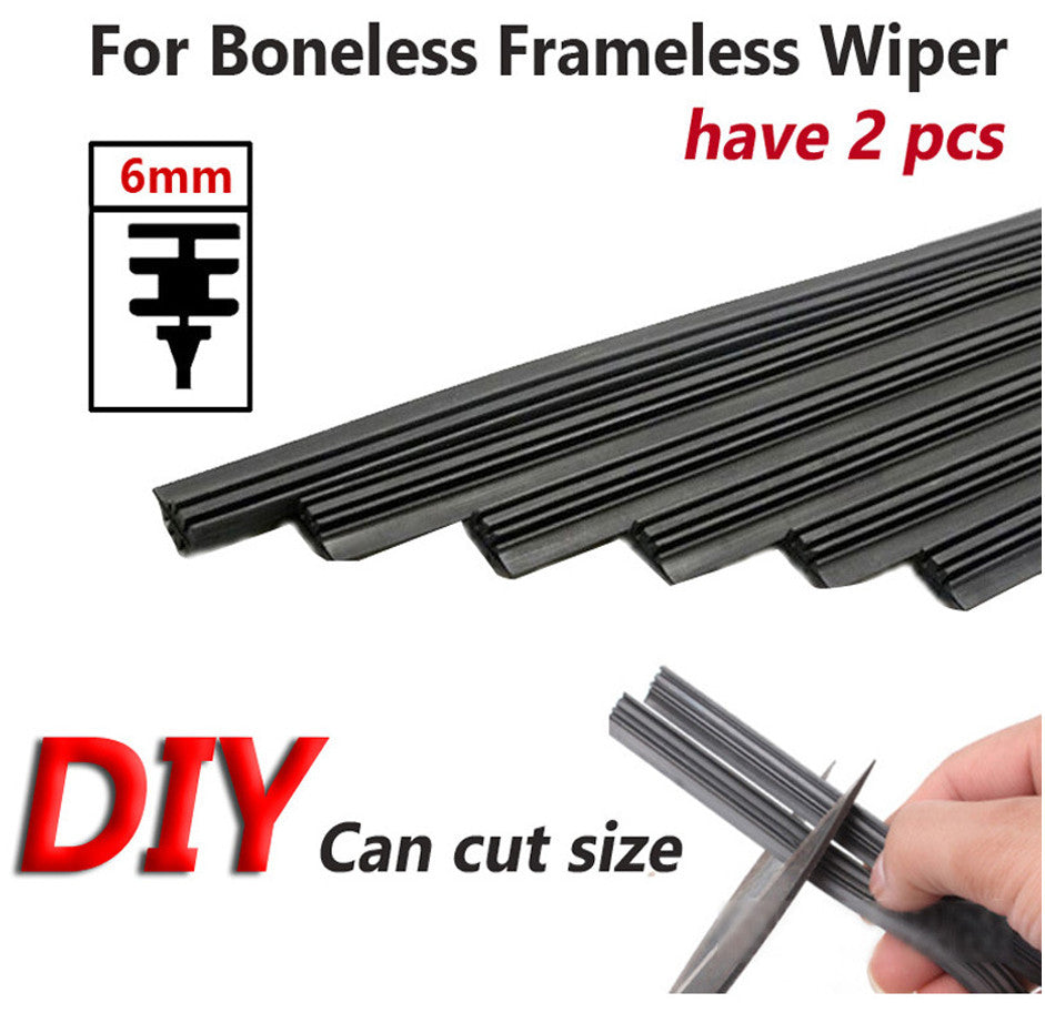 2X 26" Rubber Frameless Windshield Wiper Blade Refills for Car Bus Truck
