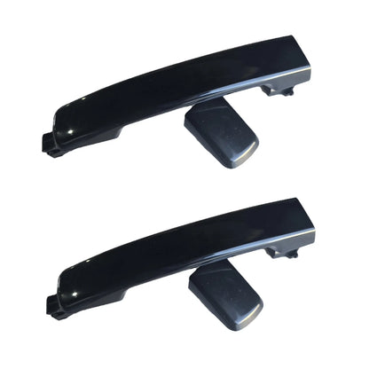 2 x Rear LH+RH Black Outer Door Handle for Nissan Dualis J10, Navara D40 (2007–2015)