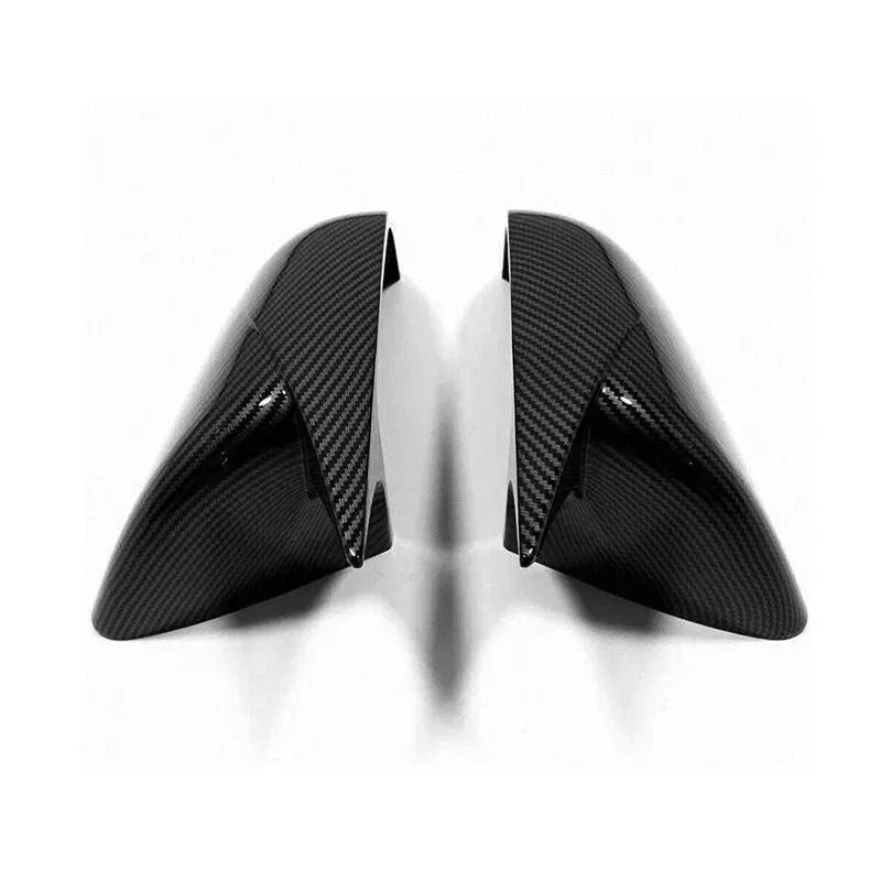 Horn Carbon Fiber Wing Side Mirror Cap Covers for Tesla Model Y (2020–2024)