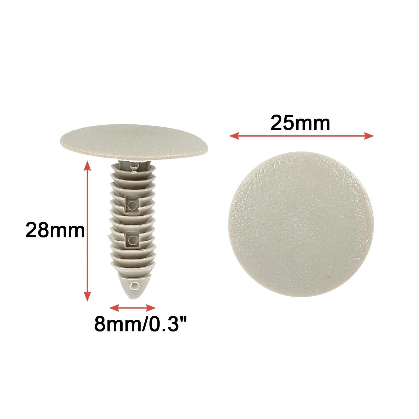 25pcs Splash Guard Weatherstrip Clip Fastener for Universal Cars