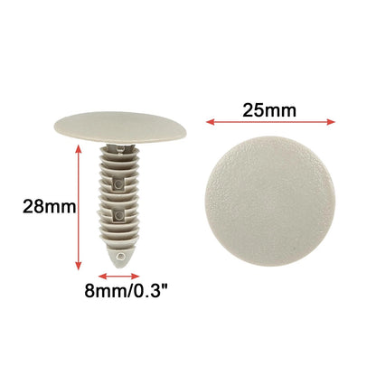25pcs Splash Guard Weatherstrip Clip Fastener for Universal Cars