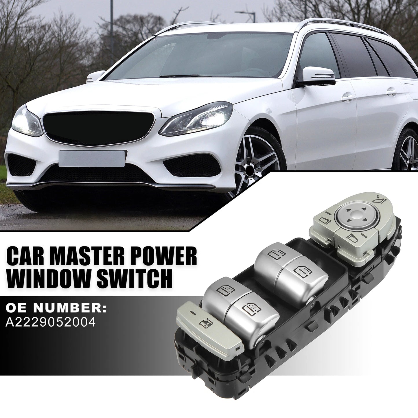 Power Window Switch A2229052004 for Mercedes-Benz W222 S-Class (2013–2017)