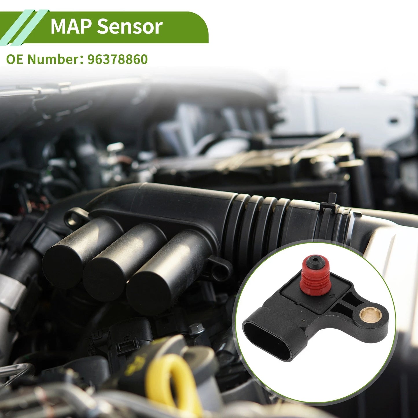 MAP Sensor for Chevrolet Aveo 4DR (2004–2011) No.96378860