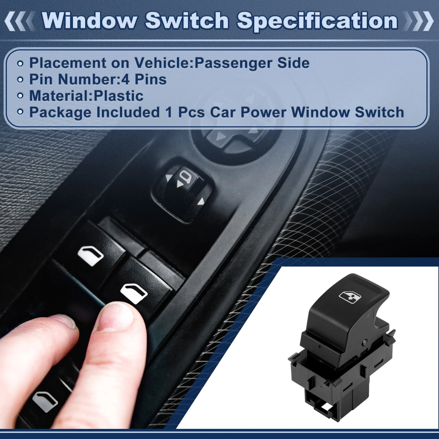 Power Window Switch for VW Passat B8 (2015–2021)