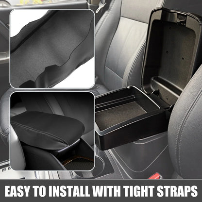 Center Console Armrest Cover for Dodge Charger (2008-2010) Black with Stitches