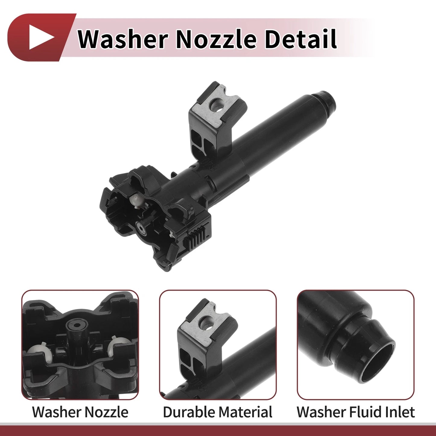 Front Driver Side Headlight Washer Nozzle for Toyota Hilux (2015) No. 852080K040