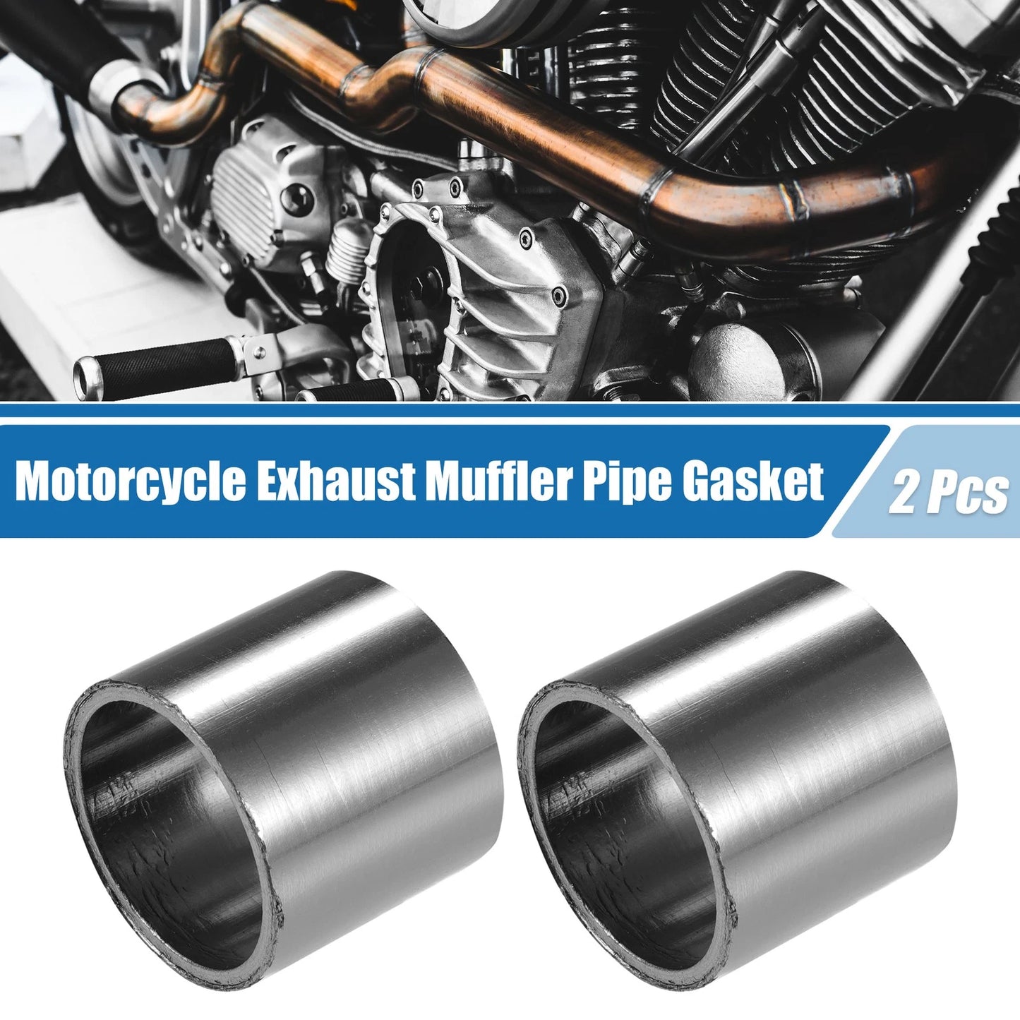 2X Exhaust Muffler Gasket for Motorcycle (30mm ID)