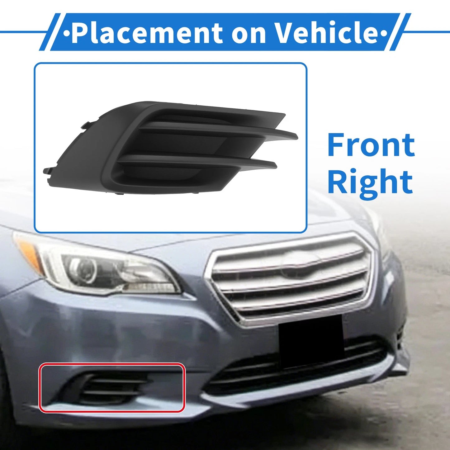 Fog Light Grille No.SU1039141/57731AL04A for Subaru Legacy (2015–2017)