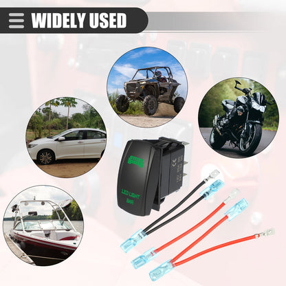 Set of 1 LED Light Bar 5 Pin Toggle ON-OFF Switch for Universal Car