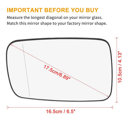 Pair Left Right Heated Side Mirror Glass for BMW S7E66