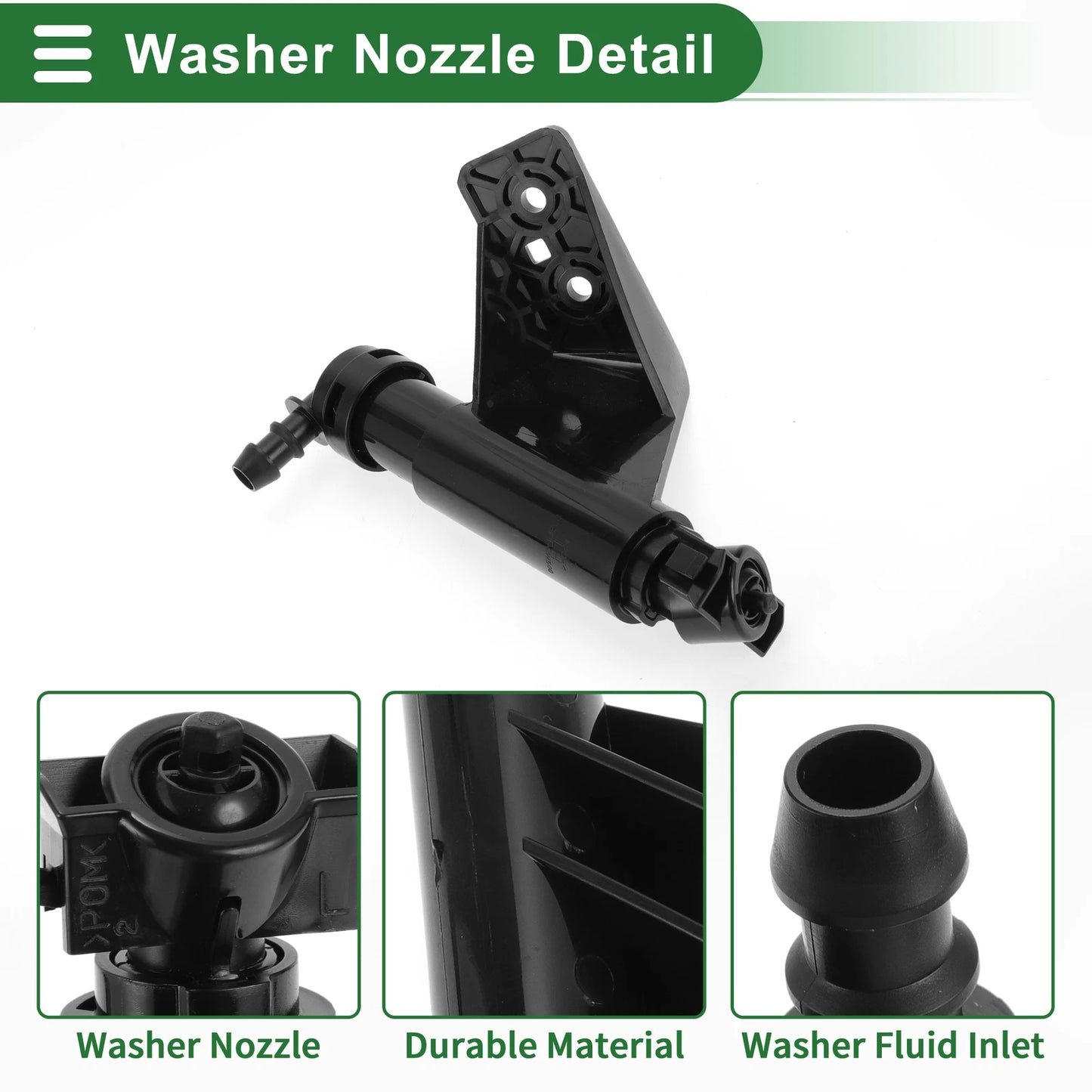 Front Driver Side Headlight Washer Nozzle for Hyundai Grand Santa Fe (2015–2024)