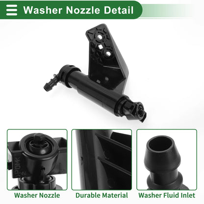 Front Driver Side Headlight Washer Nozzle for Hyundai Grand Santa Fe (2015–2024)
