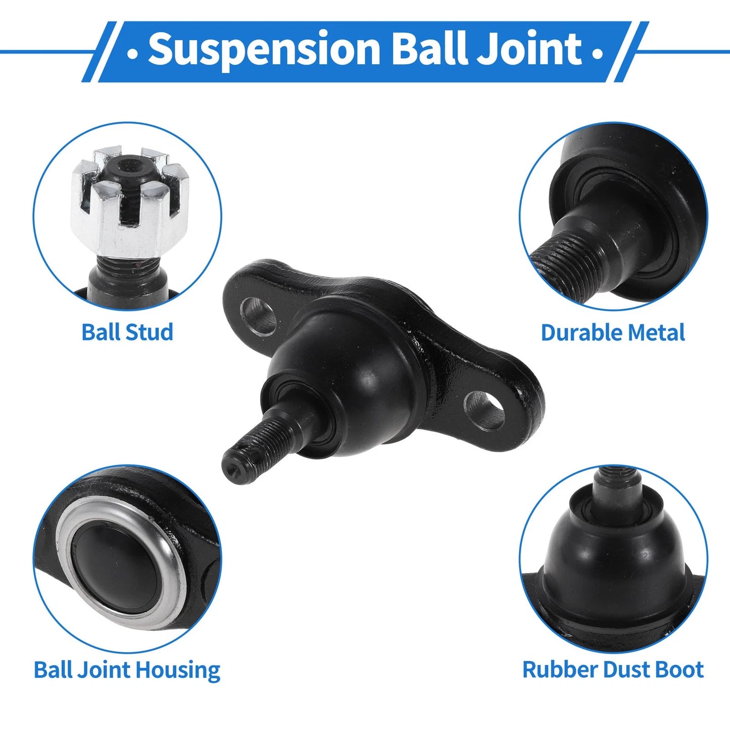 2X Front Lower Ball Joints for Hyundai Tucson (2005–2009) No. 517602E000/HYBJ3977