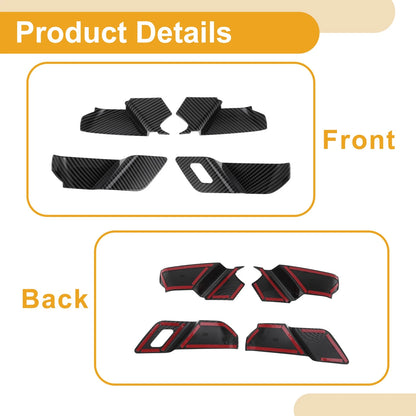 Interior Door Handle Bowl Cover Trim for Mazda CX60 (2022–2024) Carbon Fiber Black