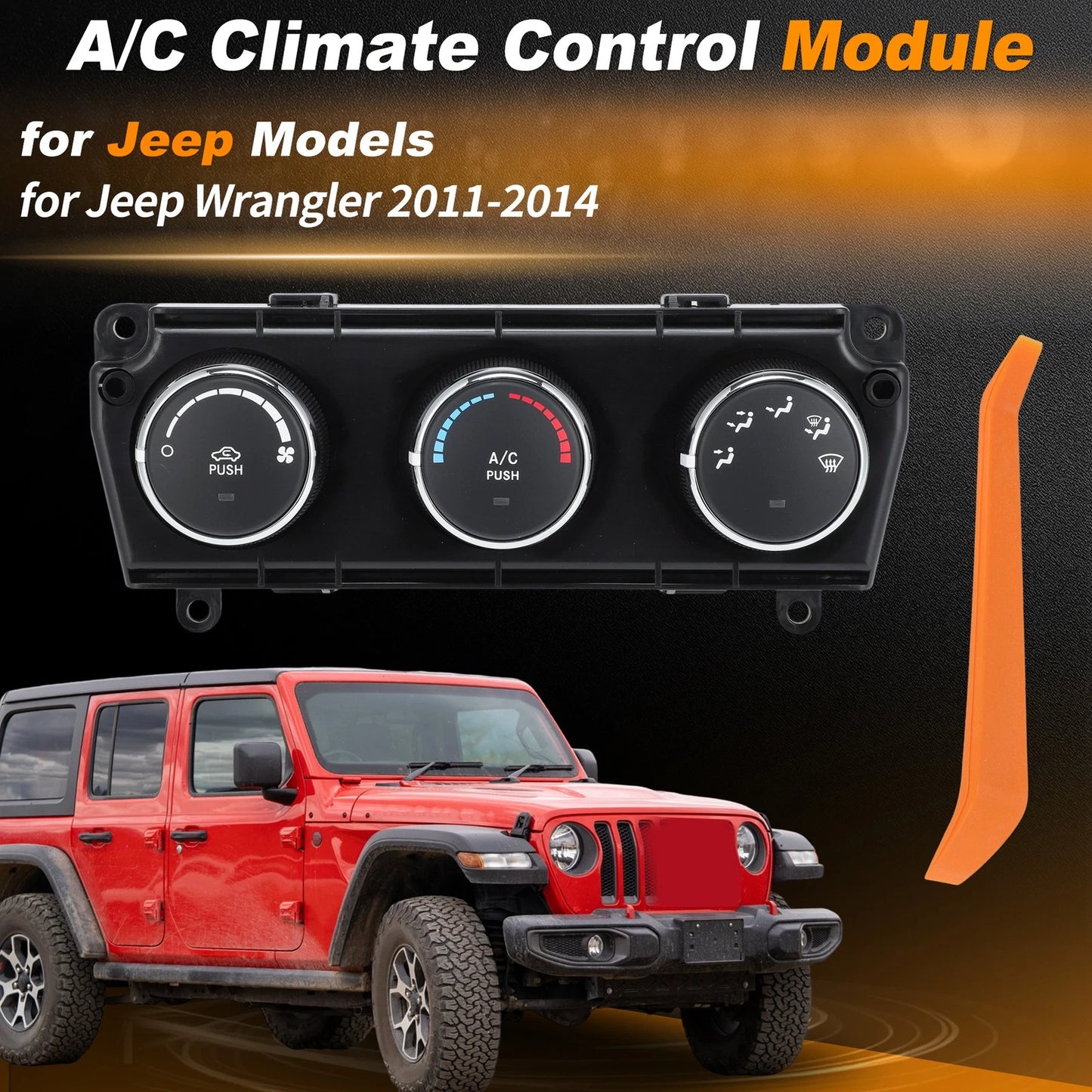 A/C Heater Climate Control Module Panel 55111167 for Jeep Wrangler (2011–2014)