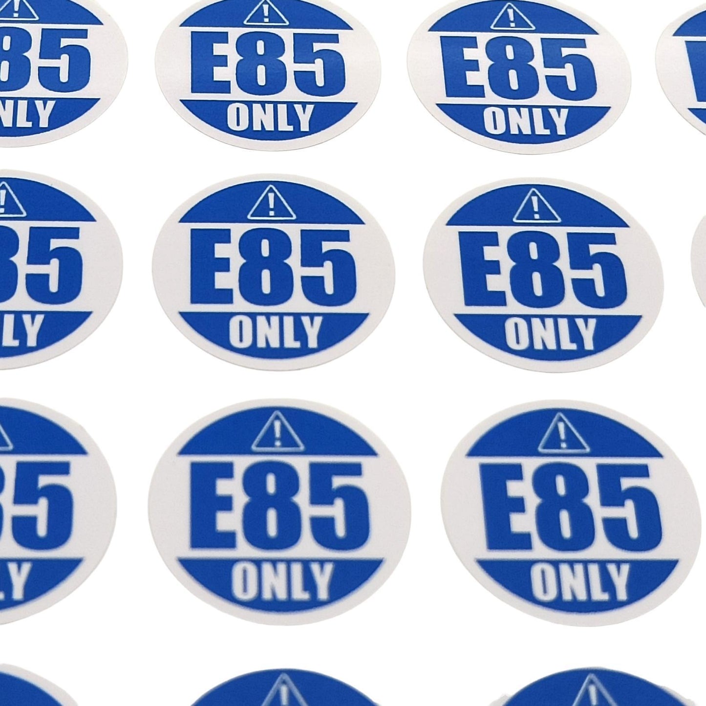 E85 Only Decal for Car Rental (1" Round Sticker)