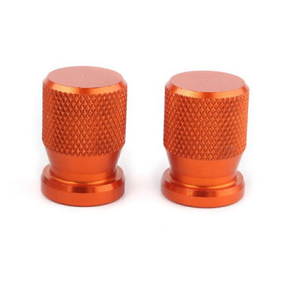 Tire Valve Caps  Orange Dust Covers for Car Wheel Rim Vent Stems