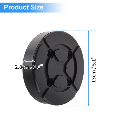 Set of 4 Universal Rubber Floor Jack Pads Adapter 1.1" Black