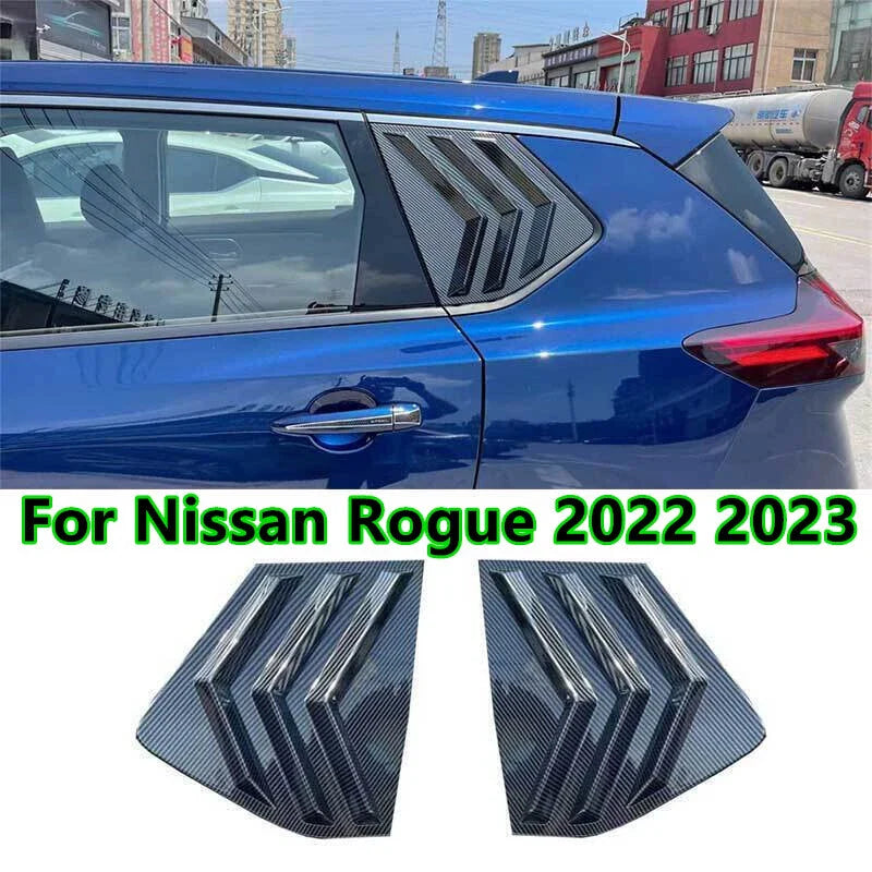 2 x CF Side Vent Window Scoop Louver Cover for Nissan Rogue (2022–2023)