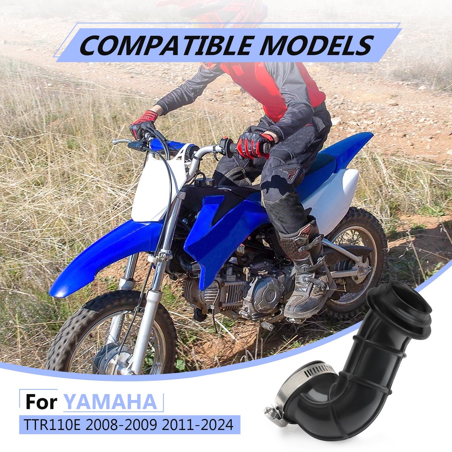 Airbox to Carburetor Boot for Yamaha TTR110E (2008–2009, 2011–2024)