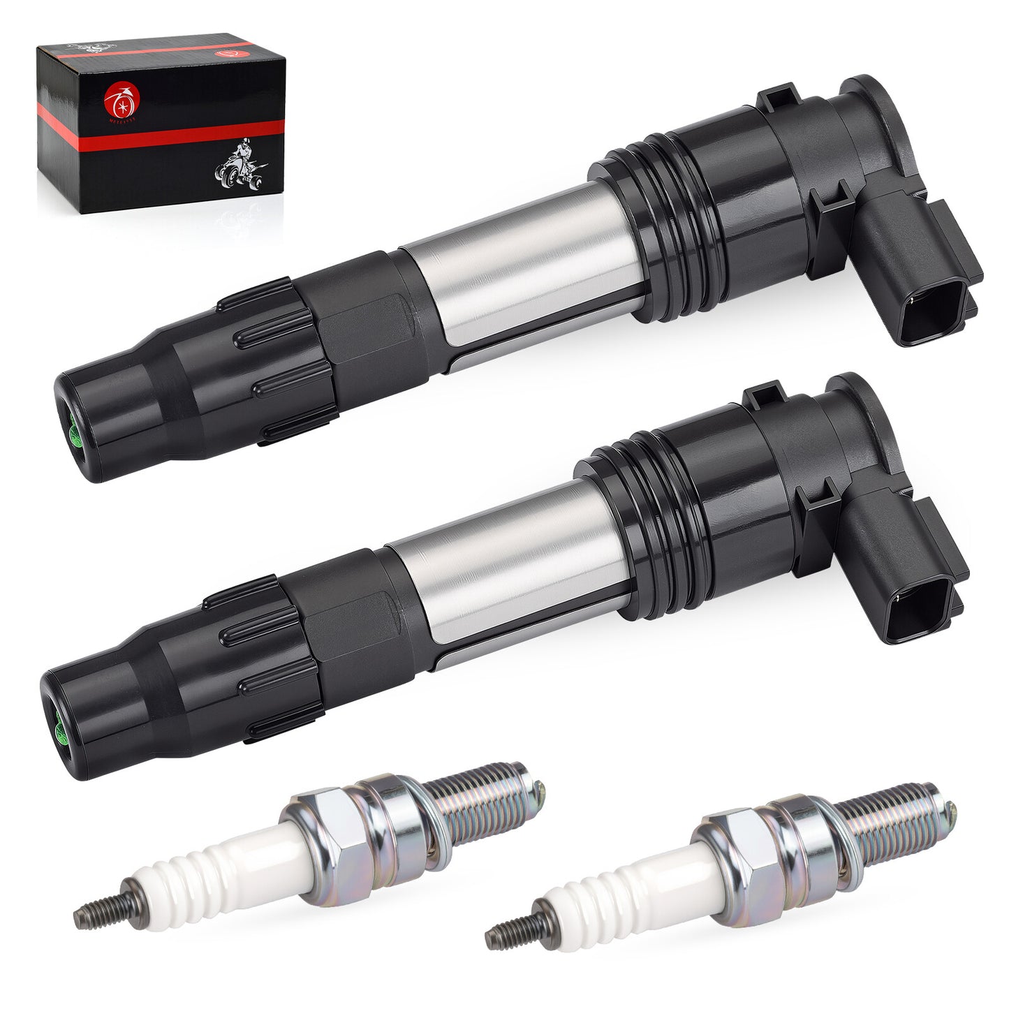 2X Ignition Coils & Iridium Spark Plugs for Kawasaki Ninja 300 (2013–2017)